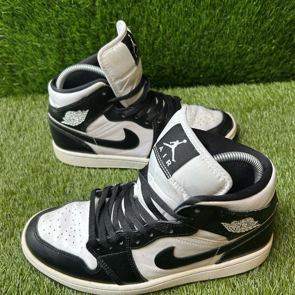 Nike Air Jordan 1 Mid Panda Black White DV0991-101 Mens Size 9.5‎ Sneakers